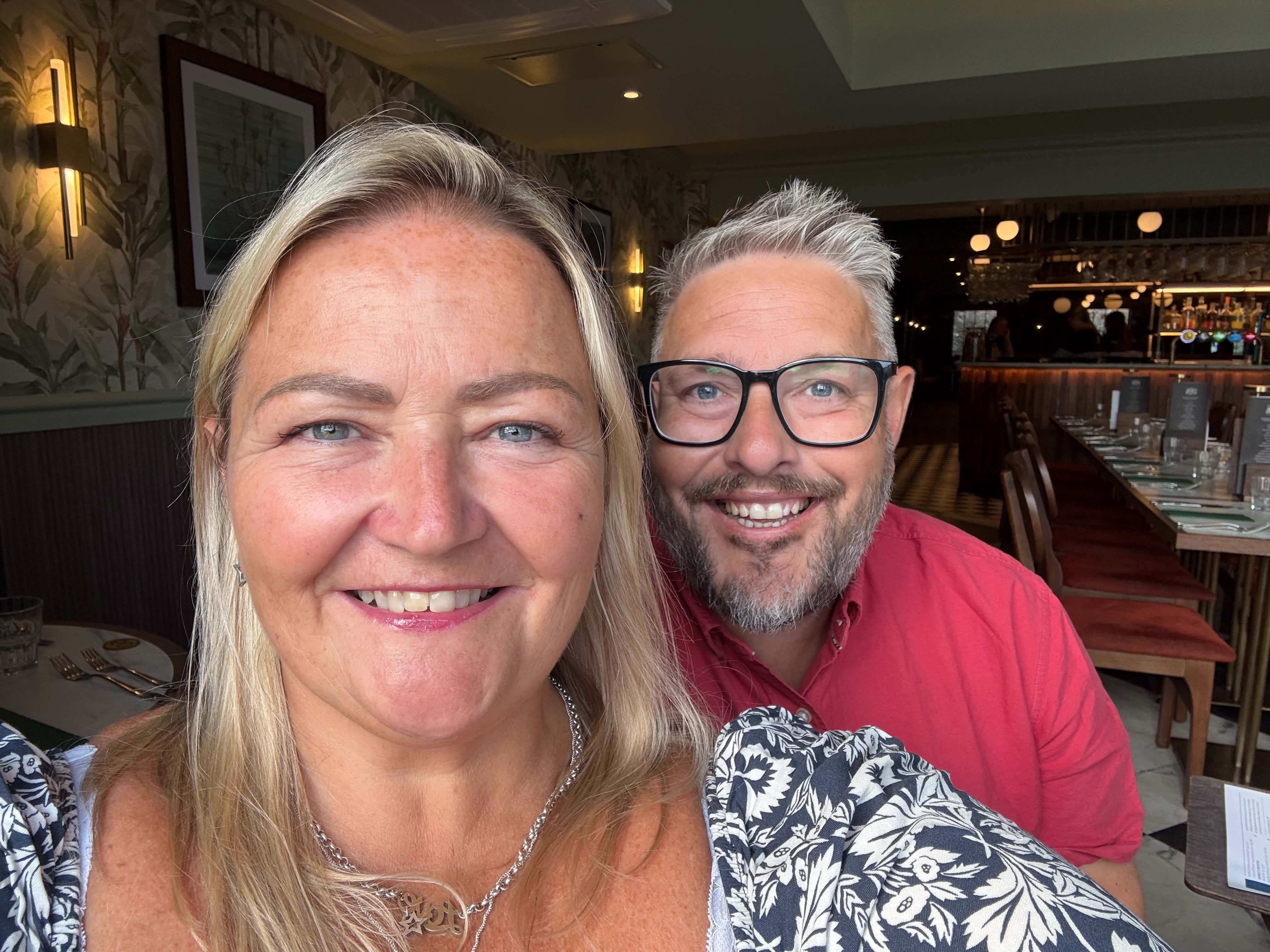 Carolanne and Neil smiling together